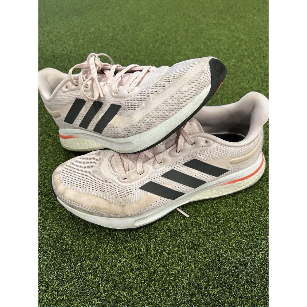 Adidas Shoes Womens 8 Supernova Road Running‎ Marathon Gym Light Pink Sneakers